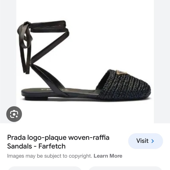 Prada Raffia lace up sandals